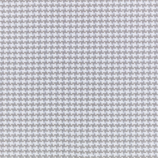 Close-up of pale ivory and taupe-grey micro-check woven outdoor fabric