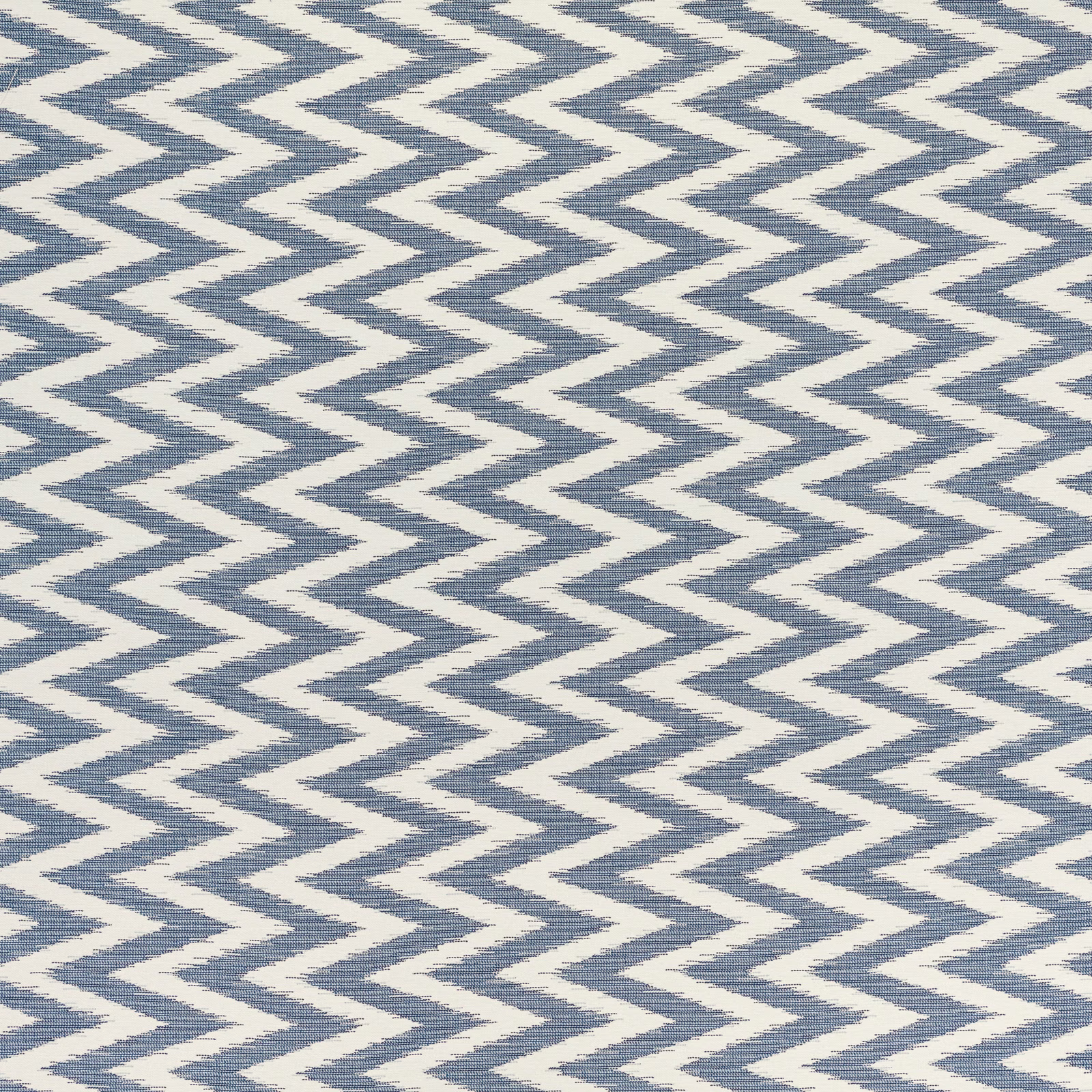Muted blue-grey and ivory zigzag weave with a softly textured surface