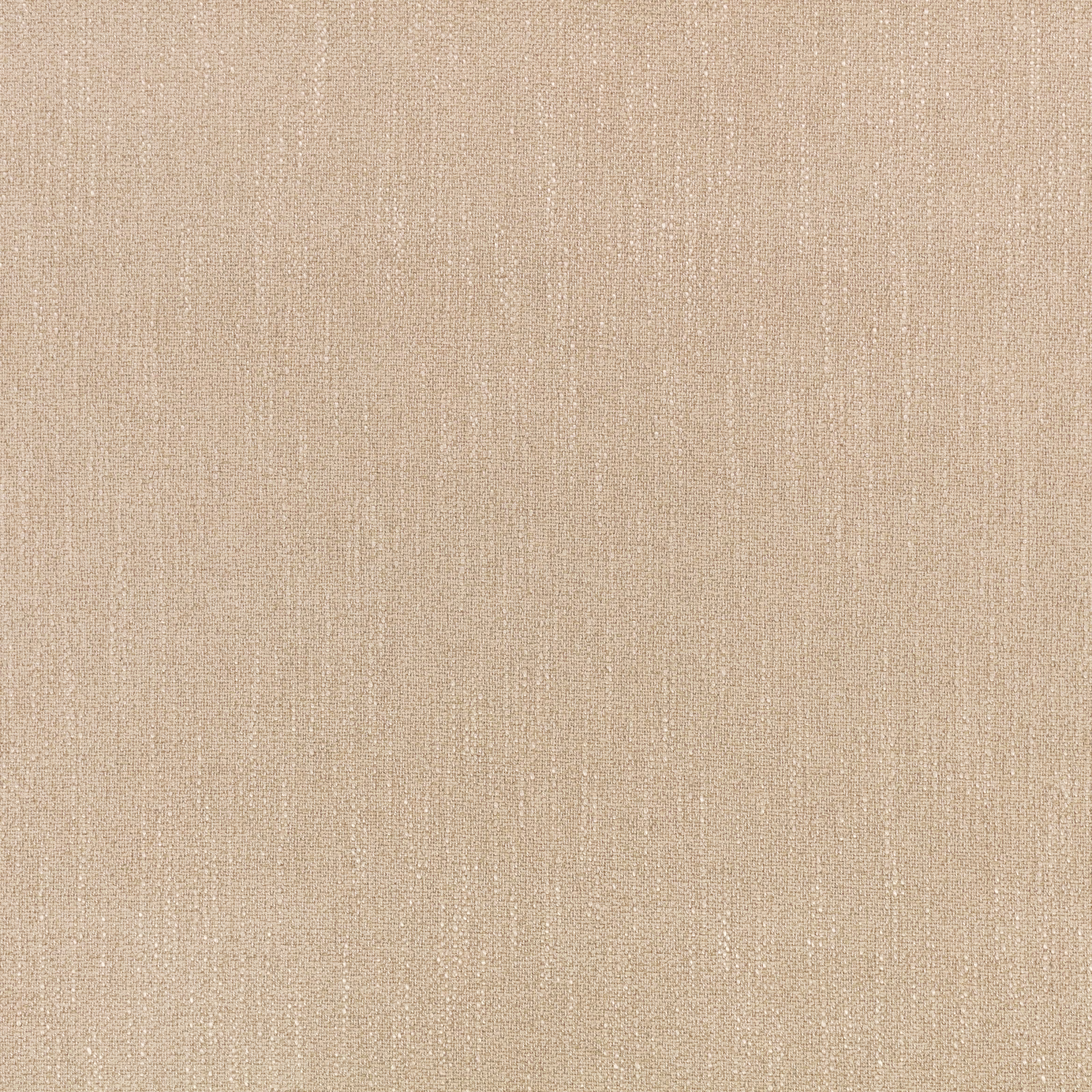 Warm almond-beige plain weave with subtle vertical slubs and soft nubby texture
