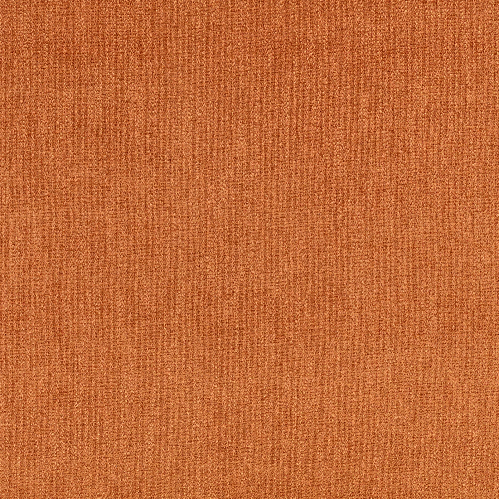 Burnt Cajun terracotta fabric with fine vertical striations and softly varied woven texture