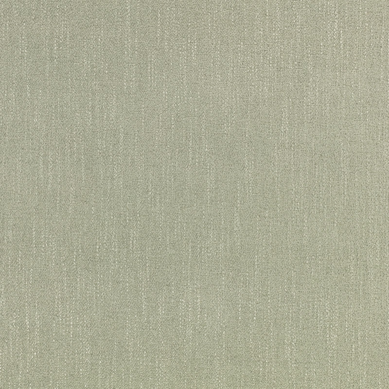 Close-up of muted lichen-green woven fabric with fine vertical slub texture