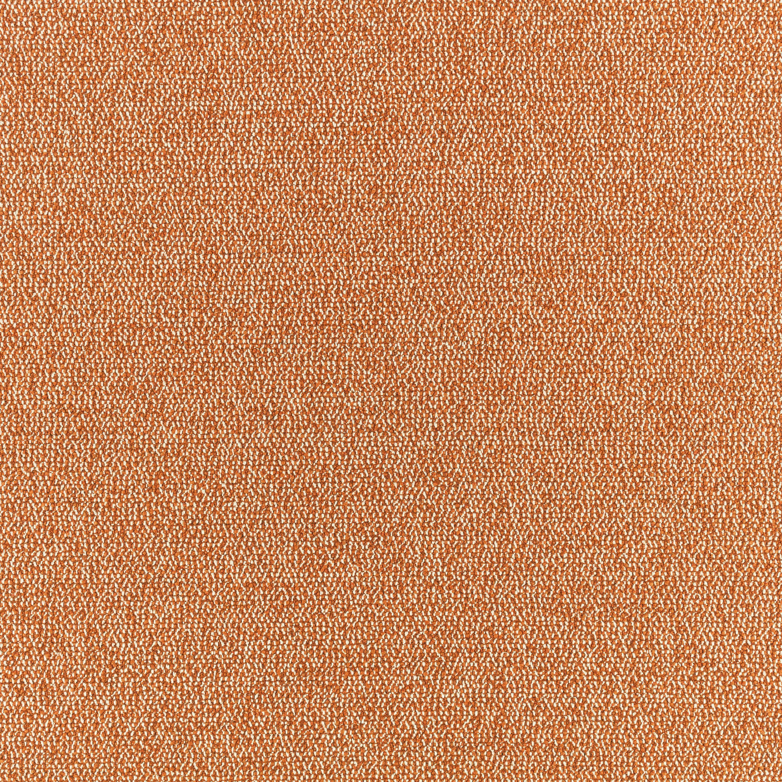 Close-up of warm terracotta woven fabric with fine irregular flecks and tactile texture
