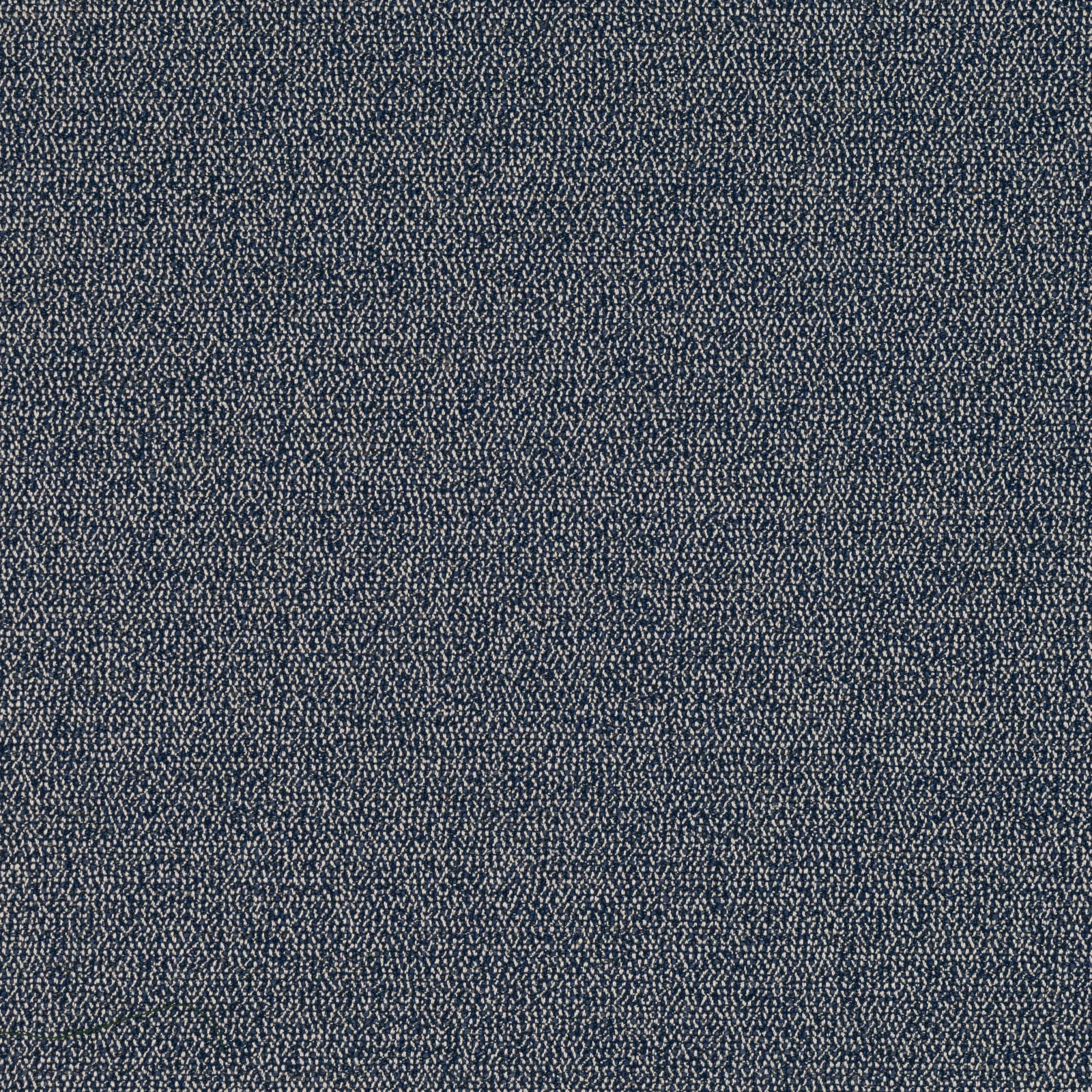 Deep petrol-blue woven swatch with fine pale flecks and subtle tonal depth