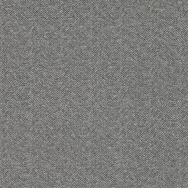 Cool French grey woven herringbone texture with a softly flecked, tactile surface