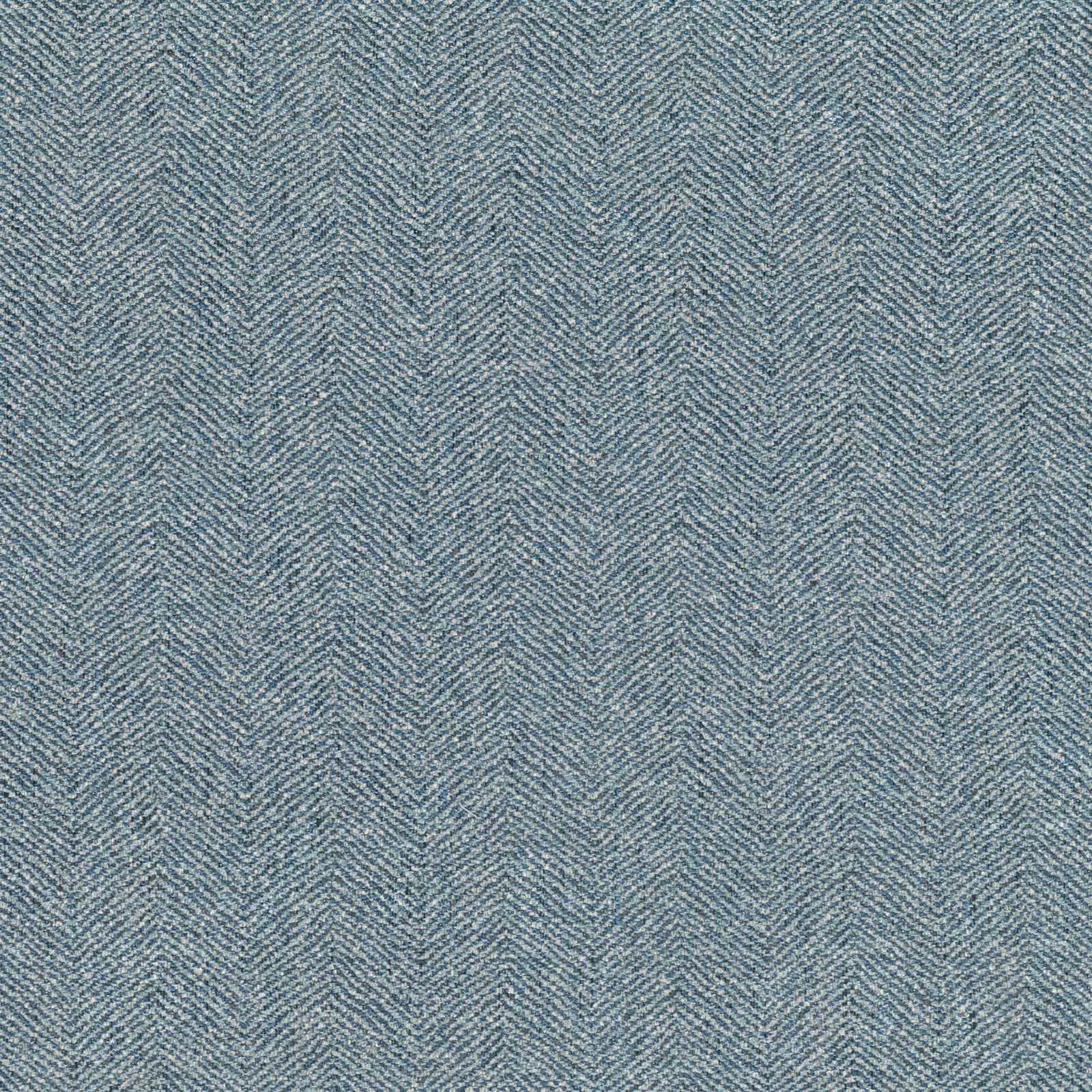 Muted blue-grey Orly fabric showing a fine woven herringbone texture
