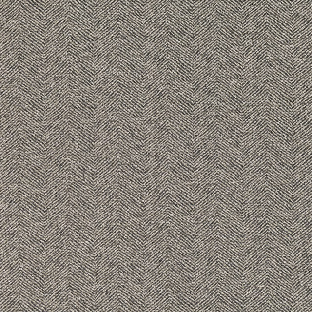 Cool slate-grey woven fabric with fine vertical herringbone chevrons and subtle tonal depth