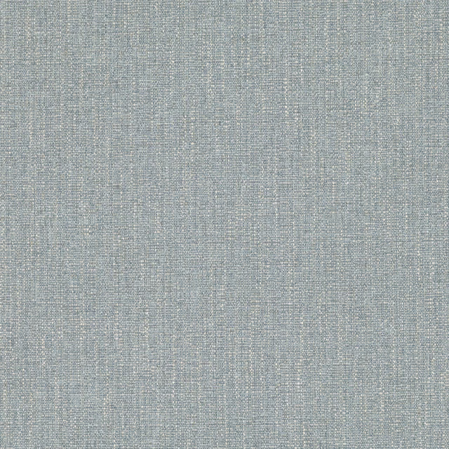 Close-up of pale blue-grey Kelby Rockpool fabric with a fine flecked weave