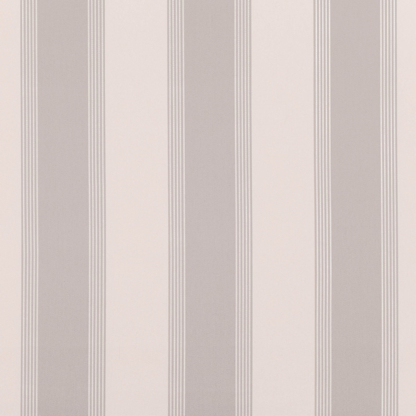 Pale taupe and ivory vertical stripe textile with delicate grouped pinlines
