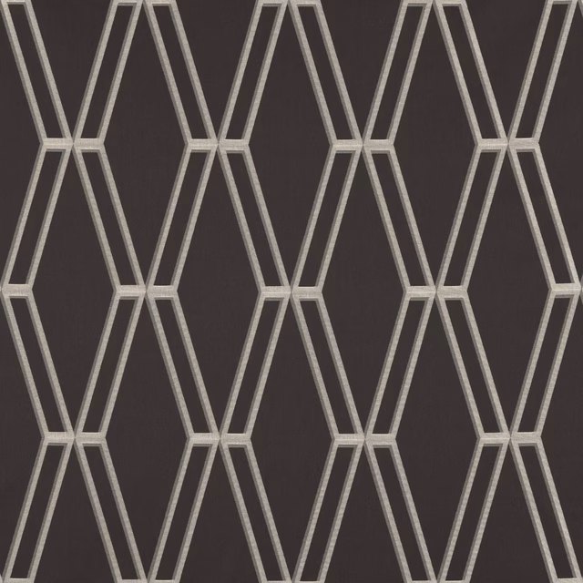 Dark charcoal textile with pale grey interlocking diamond lines and a tactile woven surface