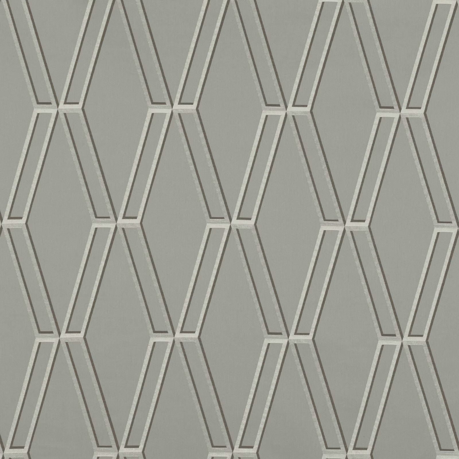 Muted eucalyptus-green fabric with interlocking raised linear geometric bands