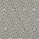 Muted eucalyptus-green fabric with interlocking raised linear geometric bands