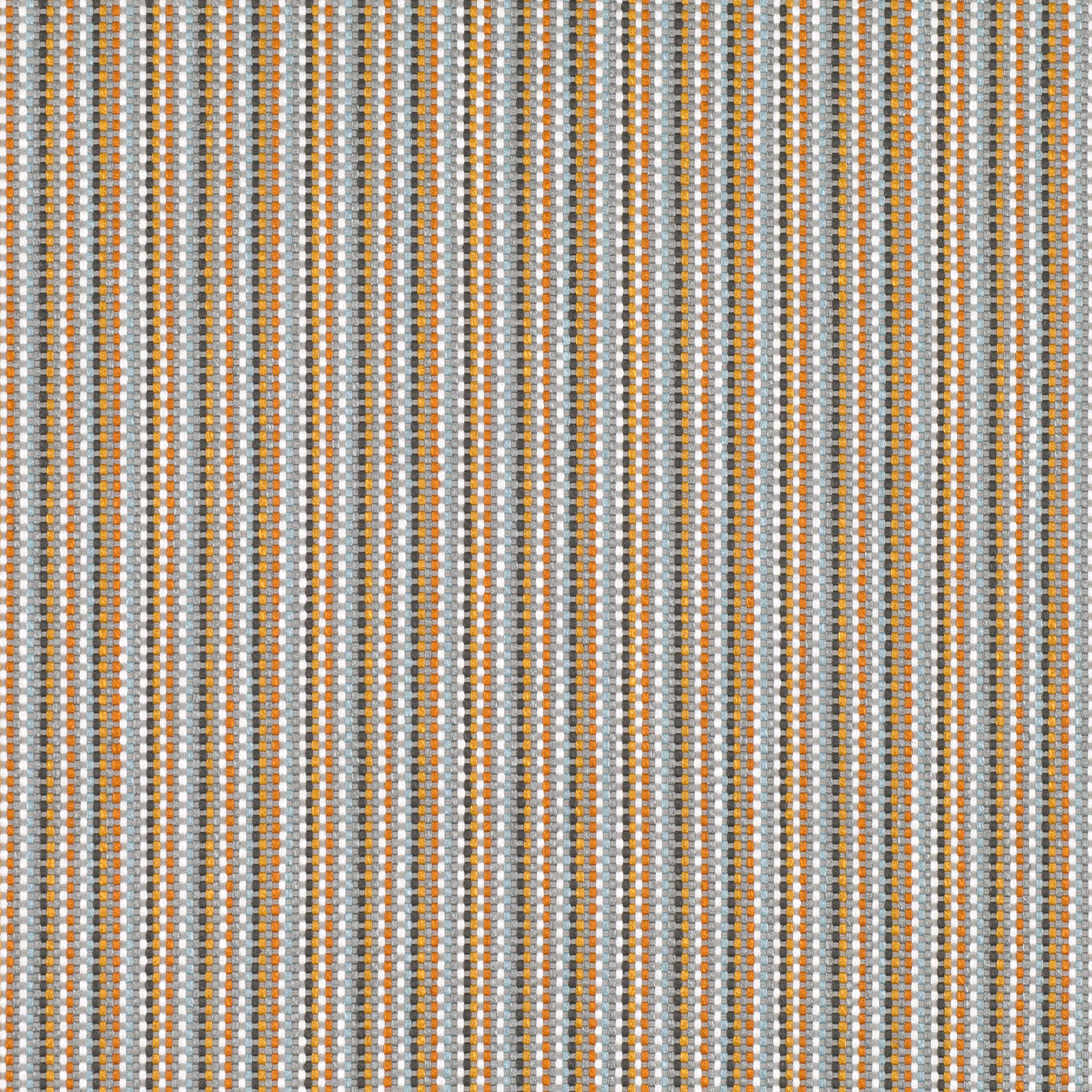 Fine vertical rust, grey and ivory stripes with a softly pebbled woven texture