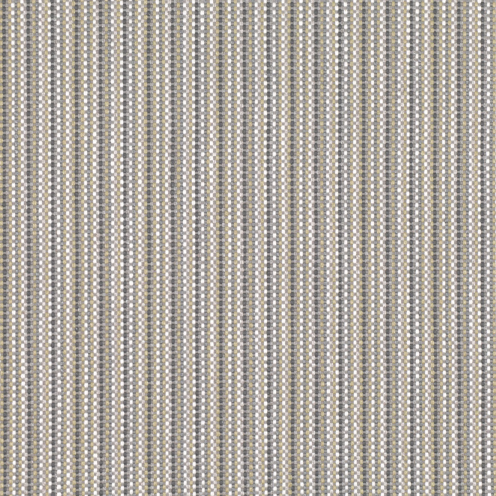 Warm taupe-grey woven stripe with cream and charcoal flecks