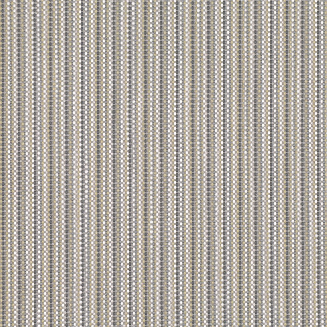 Warm taupe-grey woven stripe with cream and charcoal flecks