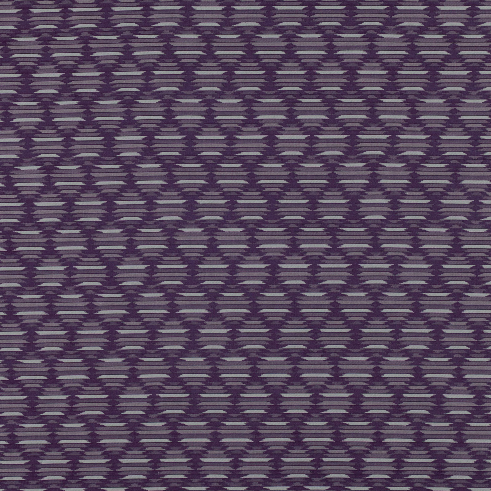 Deep acai purple woven fabric with small plum, grey and lilac geometric flecks