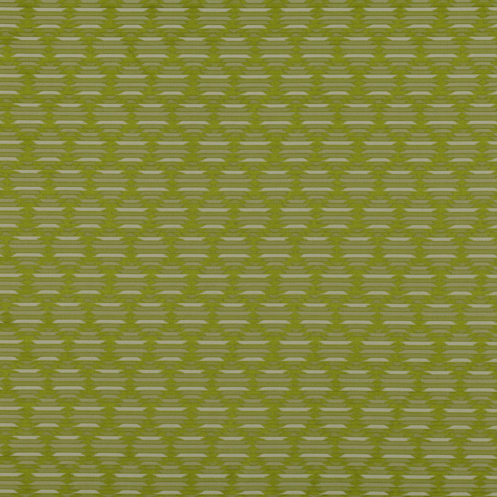 Muted basil olive fabric with pale broken horizontal dashes and a softly textured weave