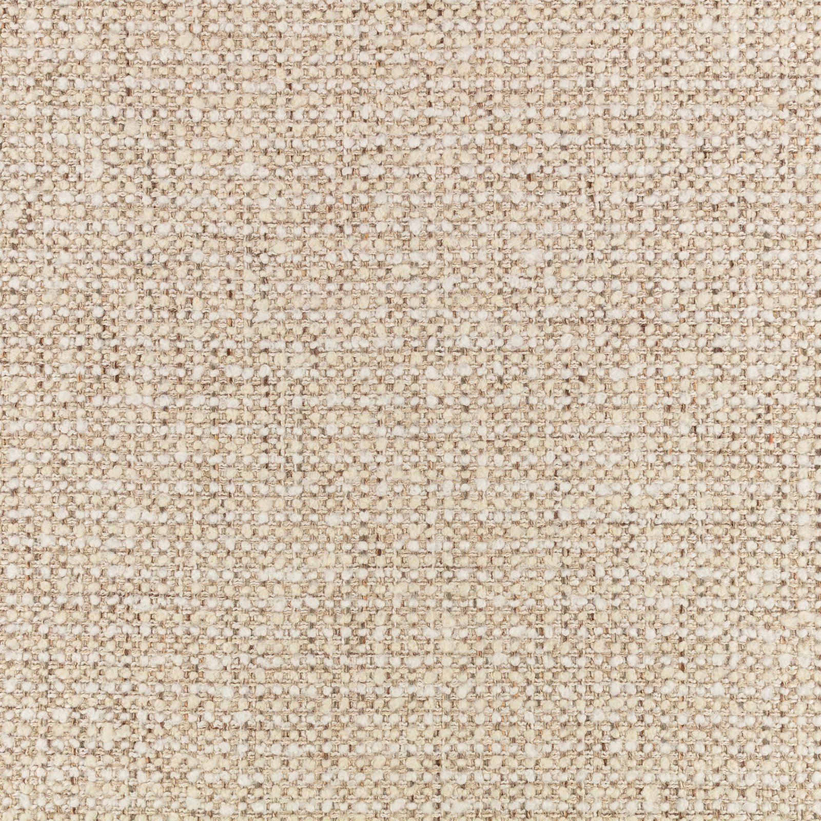 Close-up of warm jasmine cream upholstery weave with beige and taupe flecks