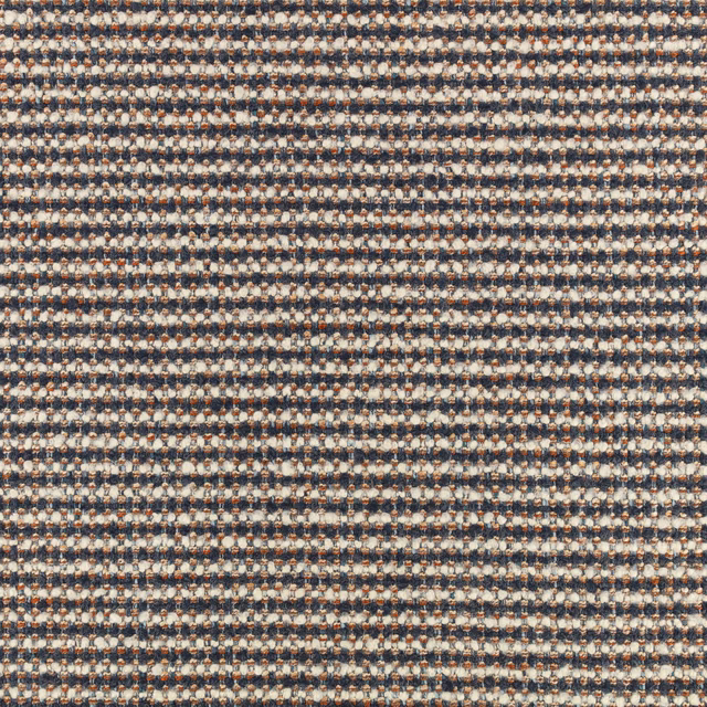 Mottled navy woven fabric with cream and russet horizontal flecks