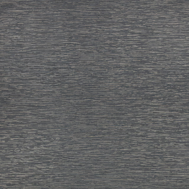 Deep charcoal-grey wallcovering with fine horizontal striations and softly varied lighter lines