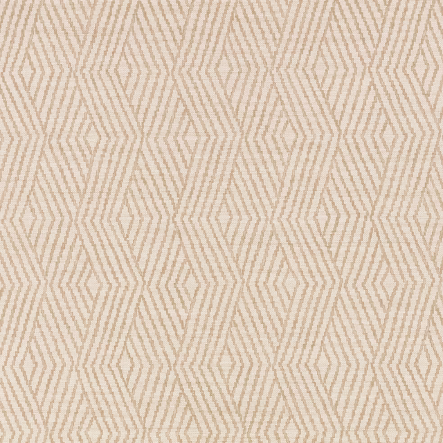 Warm beige wallpaper with fine tan zigzag diamonds in a vertical repeat