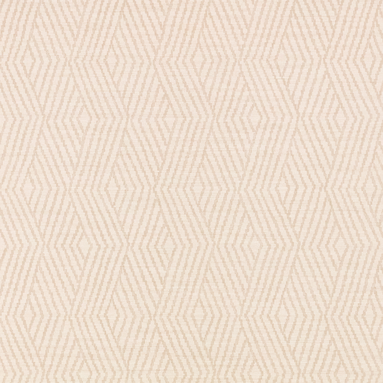 Warm ivory wallpaper with pale beige zigzag diamond lines in a repeating geometric pattern