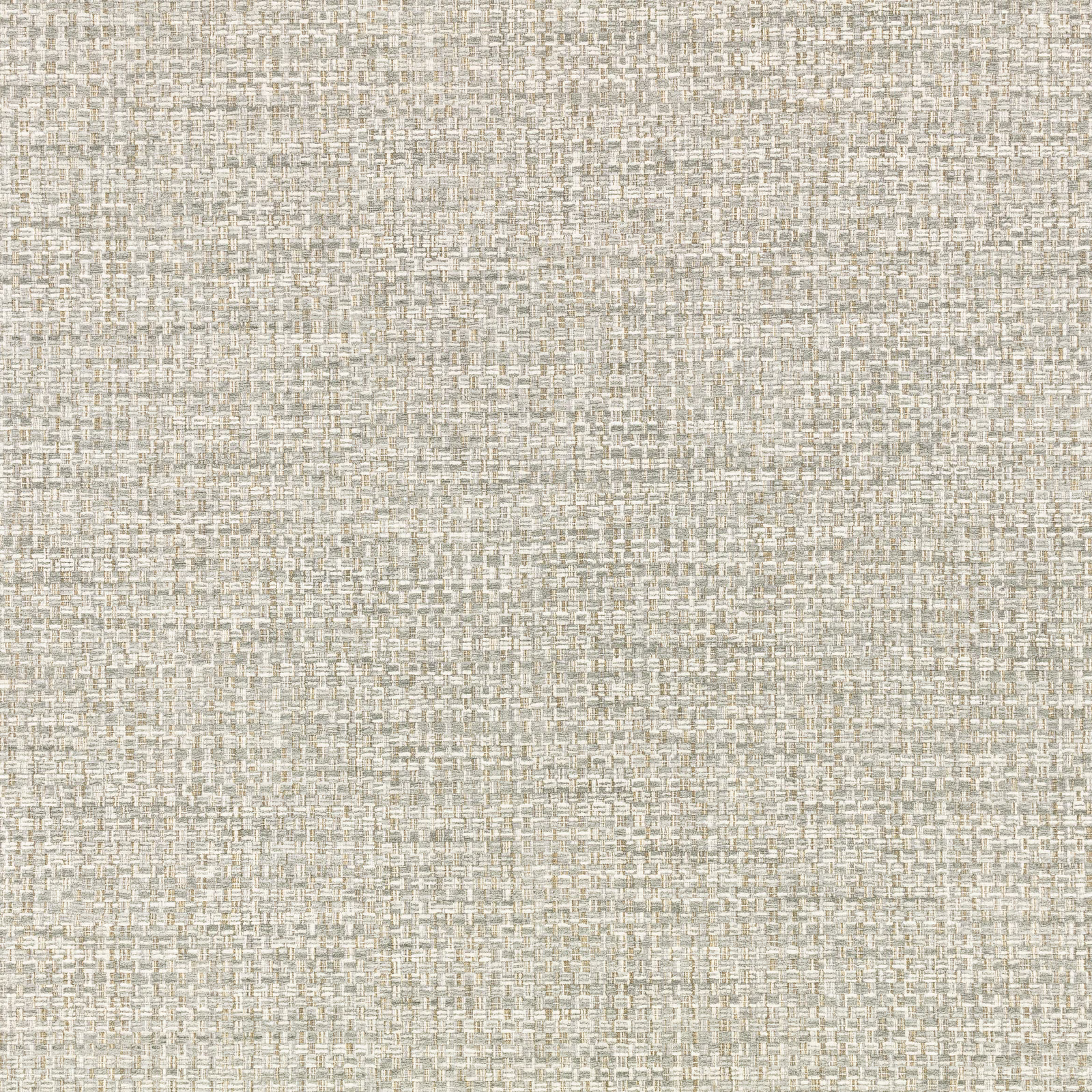 Pale greyed mint wallpaper with fine ivory and grey interlaced texture