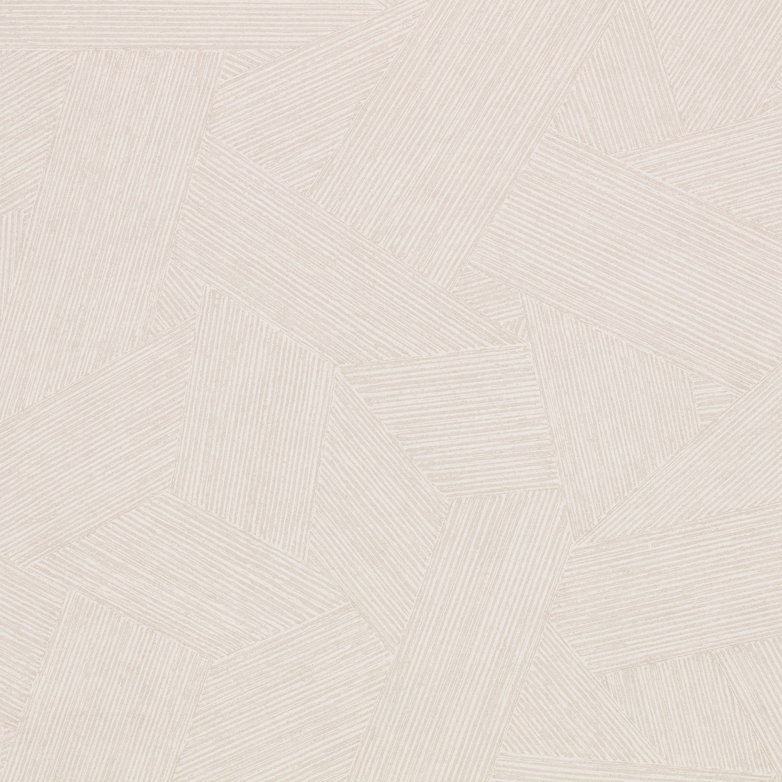 Chalk ivory wallcovering with irregular panels and fine ribbed linear texture
