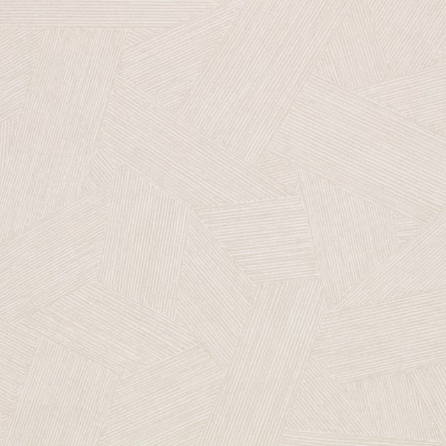 Chalk ivory wallcovering with irregular panels and fine ribbed linear texture