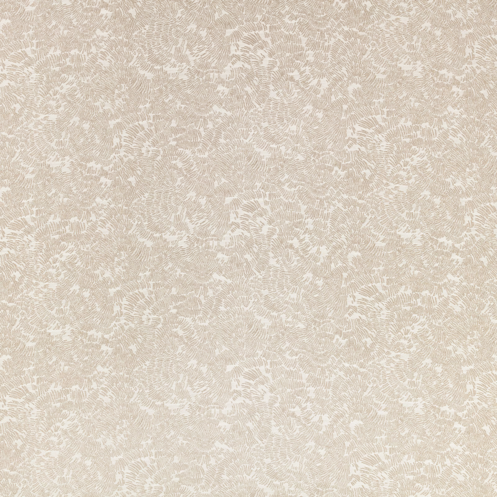Pale quartzite beige textile with delicate ivory organic tracery and fine woven texture