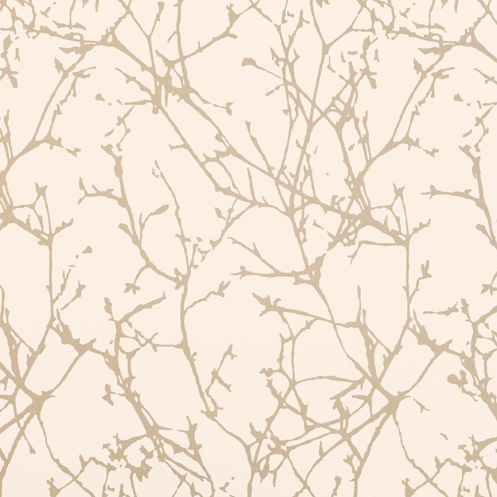 Warm oyster wallpaper with fine taupe branching lines crossing in an airy network