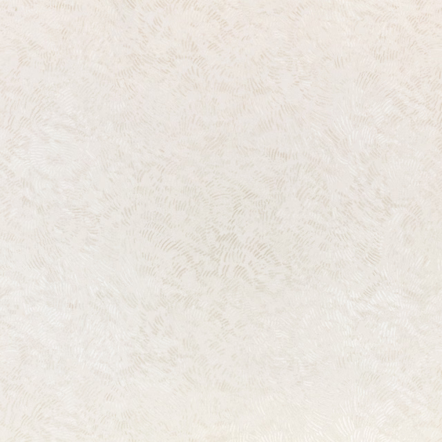 Pearl ivory wallpaper with delicate taupe feather-like brush marks in a quiet all-over pattern
