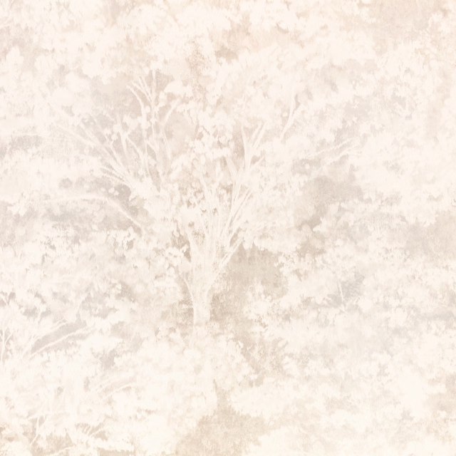 Pale pearl wallpaper with a softly weathered botanical tree and branch motif