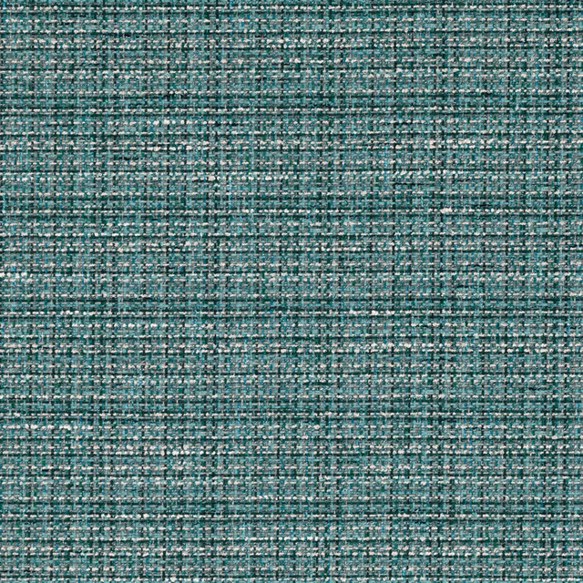 Close-up of Arlo Danube’s deep teal weave with pale flecks and crosshatched texture