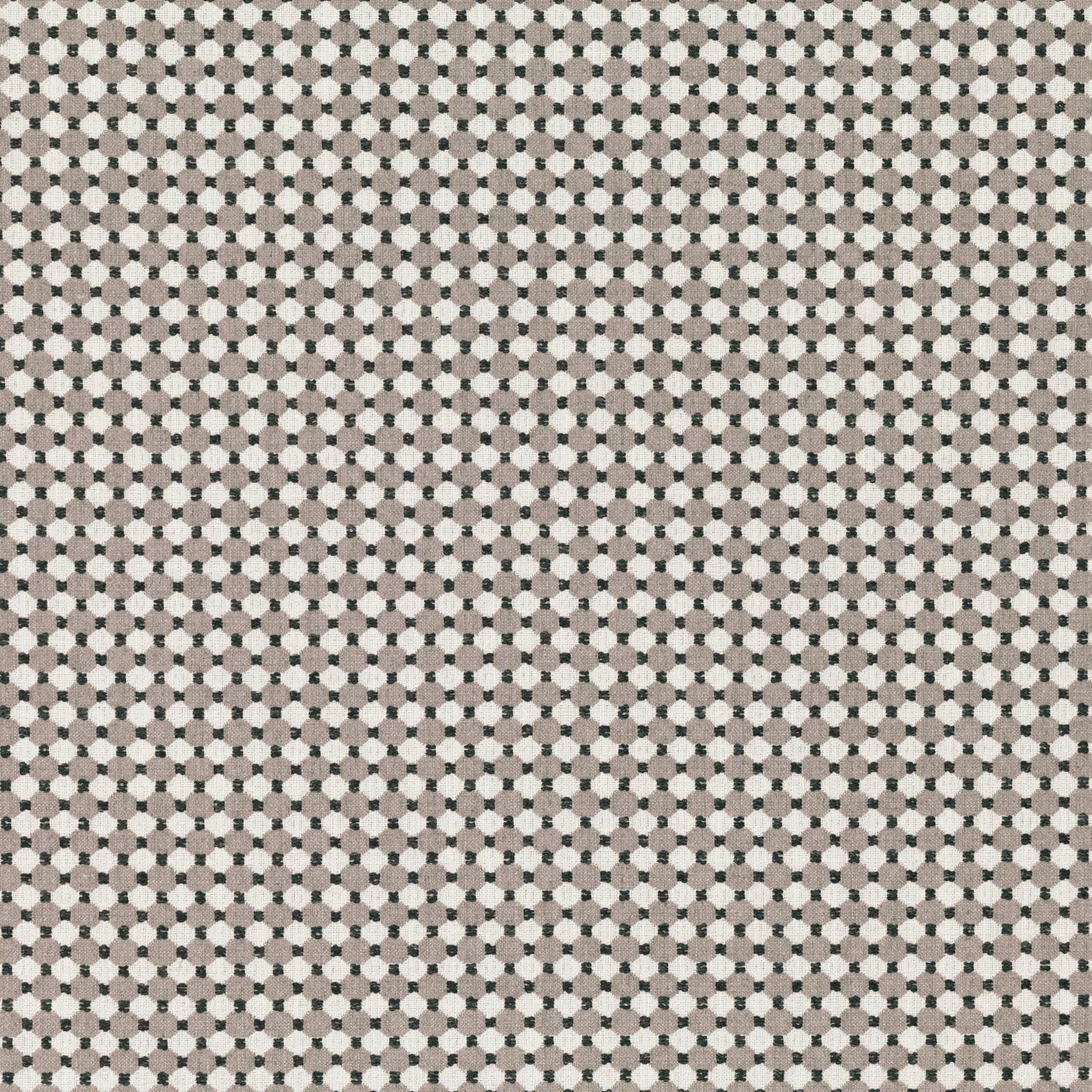 Warm taupe, ivory and charcoal small-scale geometric woven fabric close-up