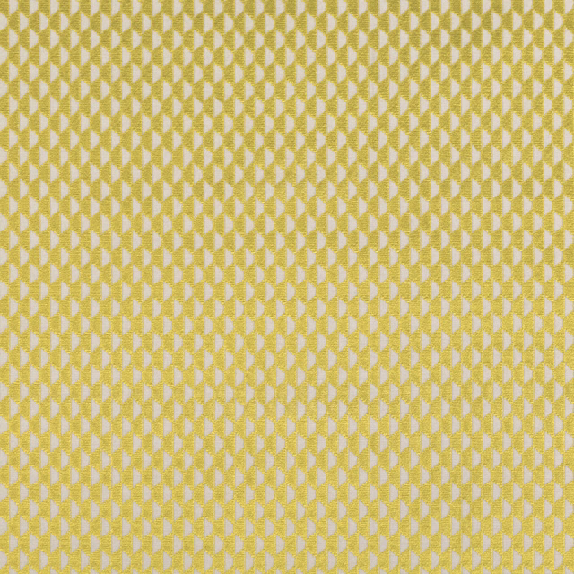 Muted cactus-gold and ivory geometric textile with a softly textured woven surface