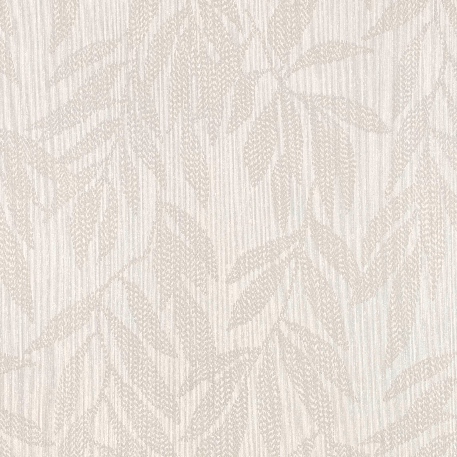 Pale Egret wallpaper with soft greige leafy branches across an ivory ground
