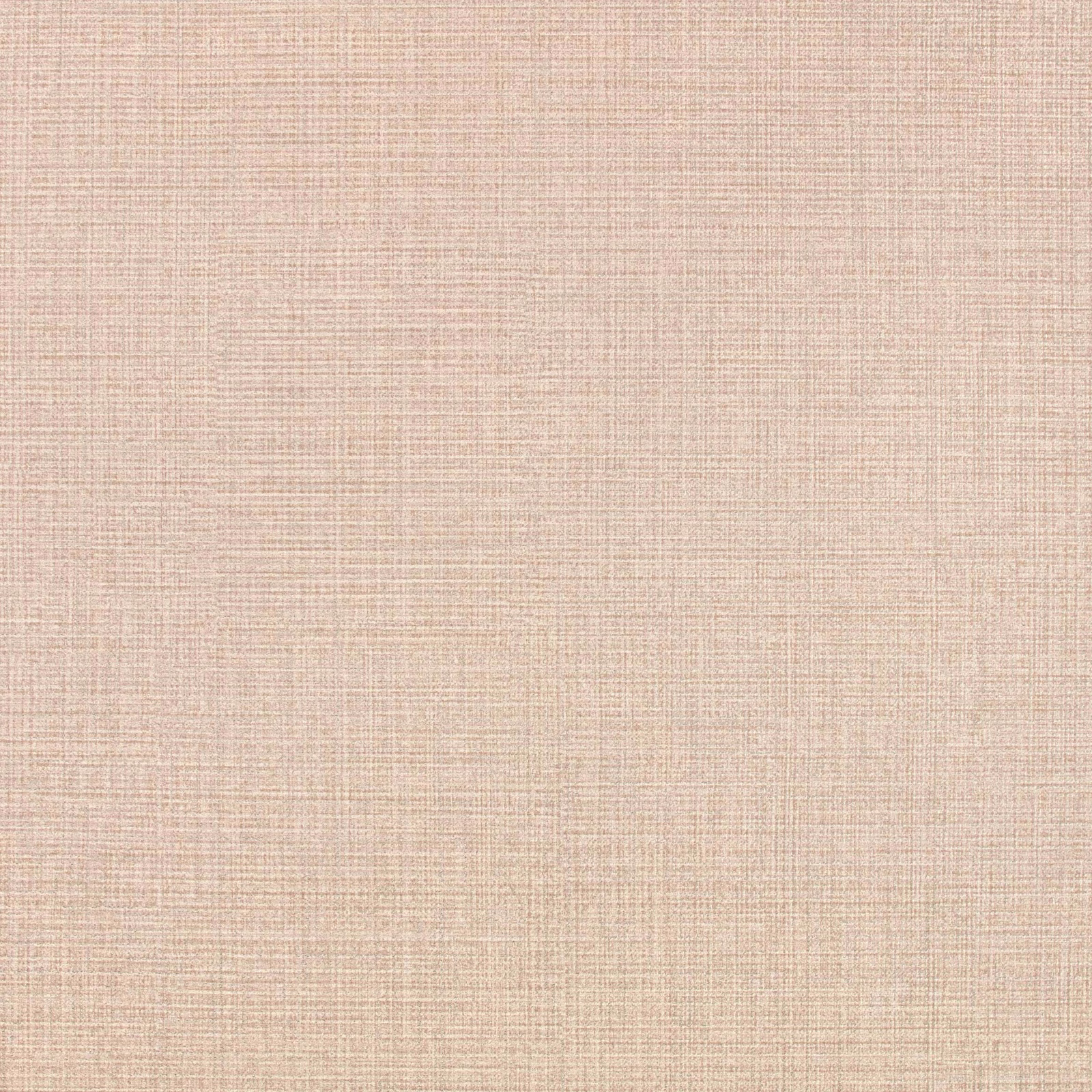 Pale blush rose wallcovering with fine woven crosshatch texture