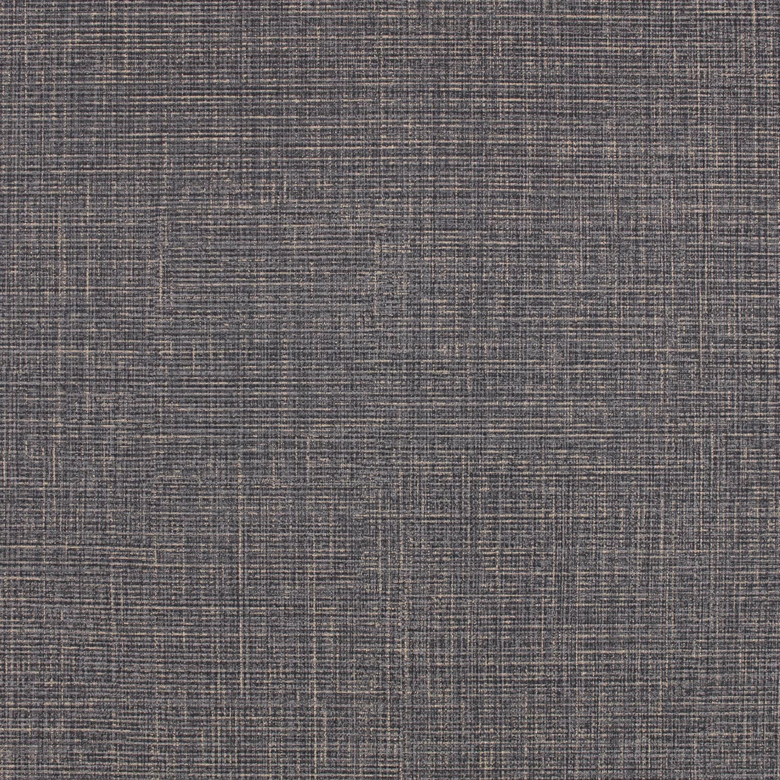 Deep charcoal-grey wallpaper with fine crosshatched lines and woven-looking texture