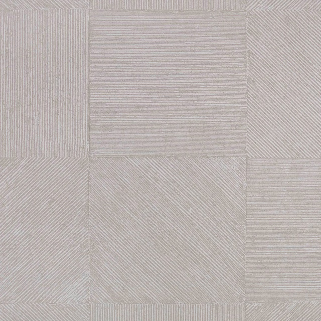 Pale taupe-grey geometric wallpaper with fine horizontal, diagonal and vertical lines