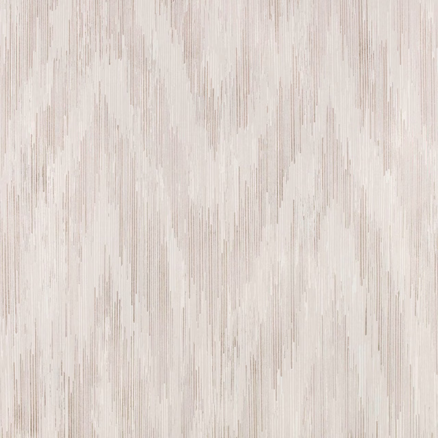 Pale silver-grey wallpaper with broken vertical striations and subtle warm undertones
