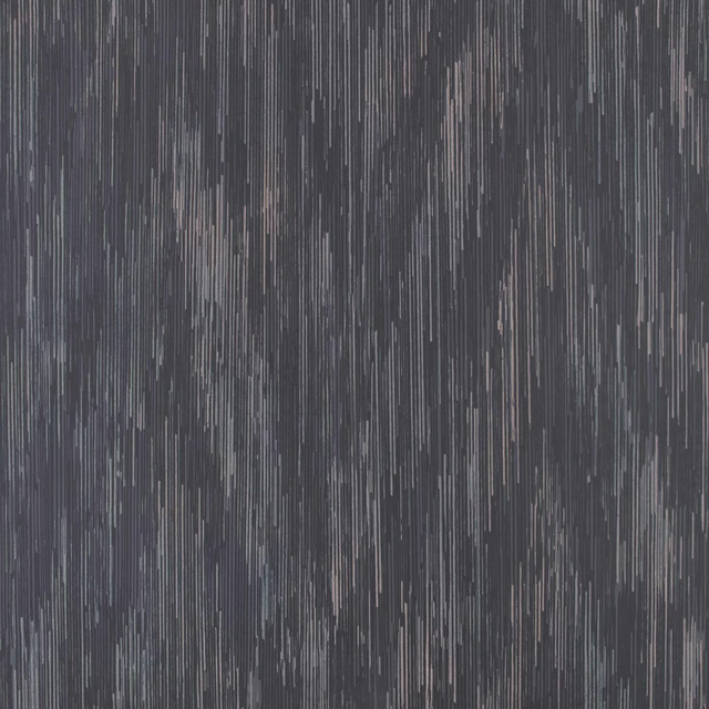 Charcoal-grey wallpaper with fine broken vertical streaks and cool muted highlights