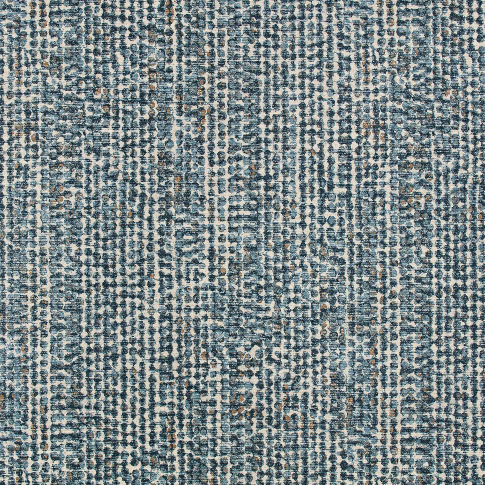 Muted blue-grey woven fabric with ivory flecks and irregular vertical texture
