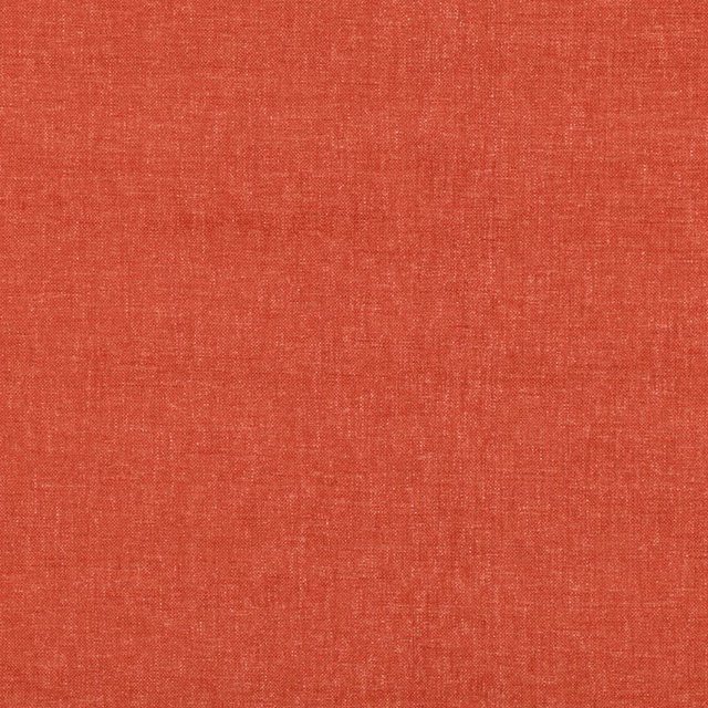 Warm cayenne coral fabric with fine woven crosshatch and softly varied texture