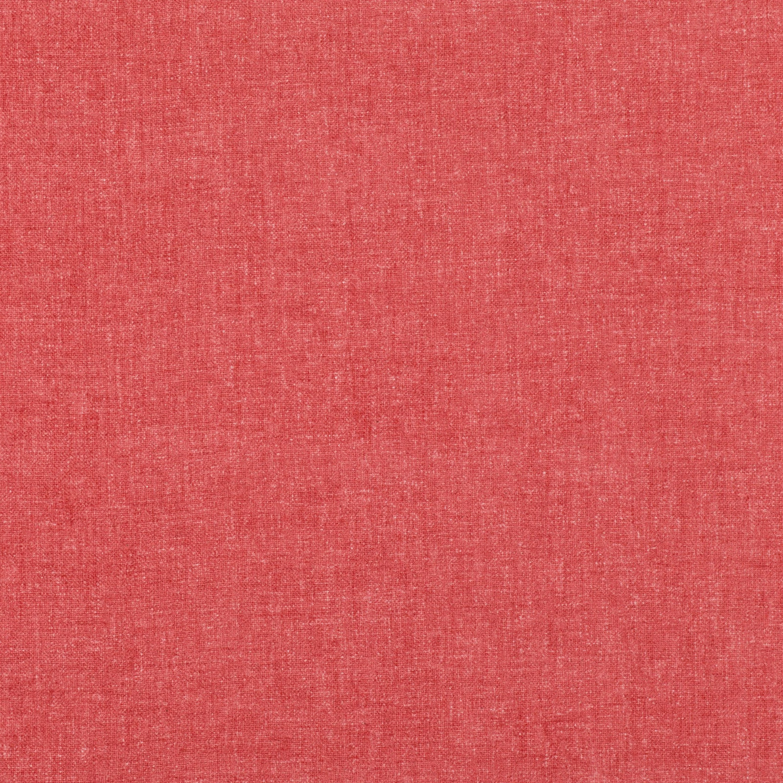 Warm coral-red plain weave with fine slub texture and subtle tonal variation