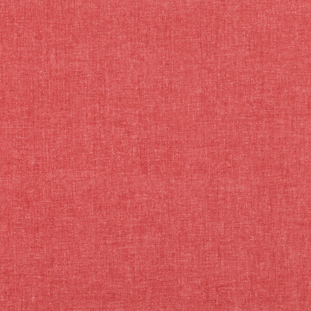 Warm coral-red plain weave with fine slub texture and subtle tonal variation
