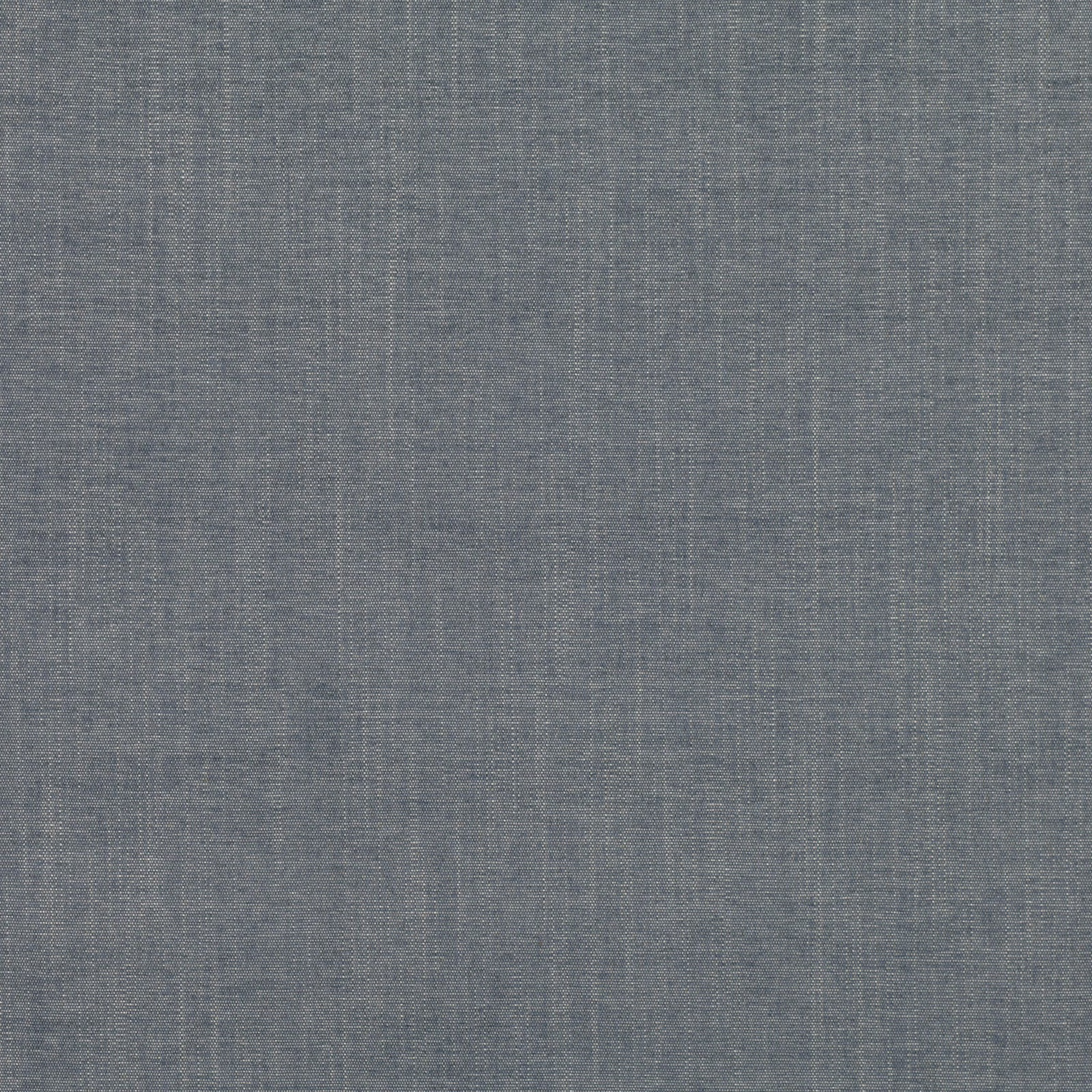 Close-up of blue-grey Rocco Bilberry fabric with fine vertical woven texture