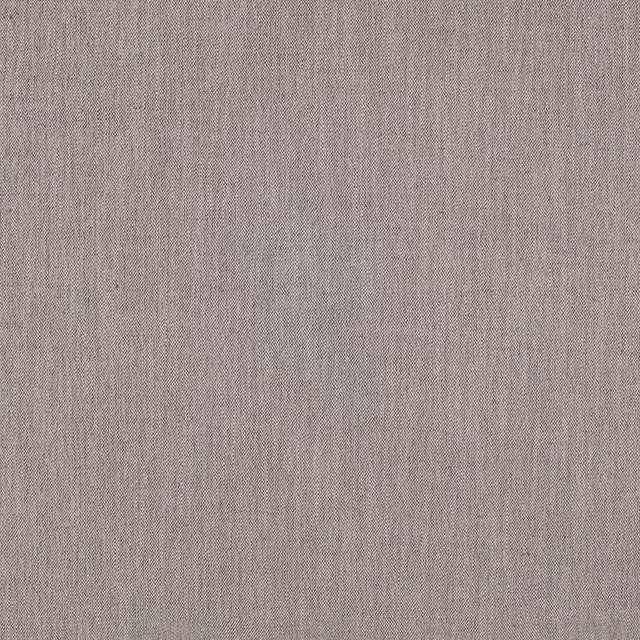 Close-up of cool pewter-grey fabric with fine vertical woven striations