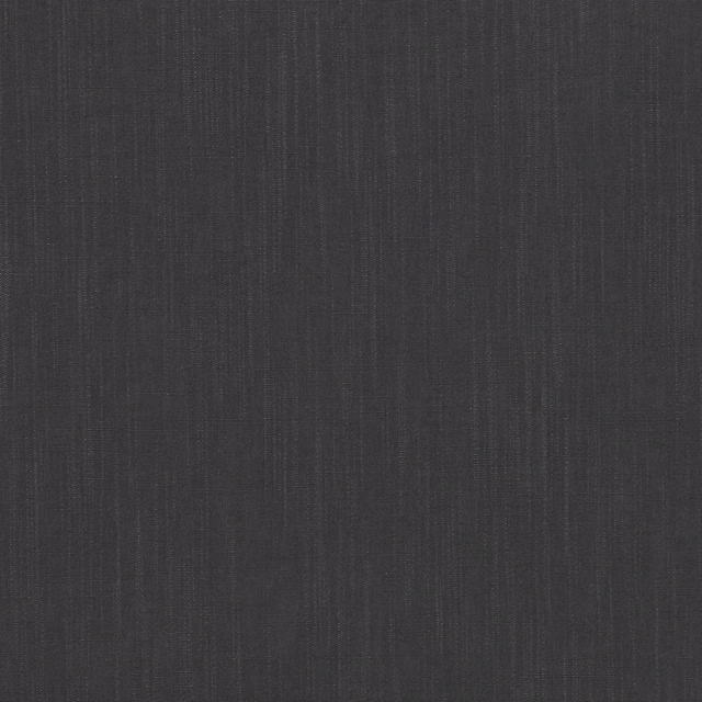 Charcoal woven fabric with fine vertical striations and a subtly textured surface