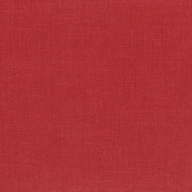 Close-up of warm red plain weave with subtle tonal horizontal and vertical texture