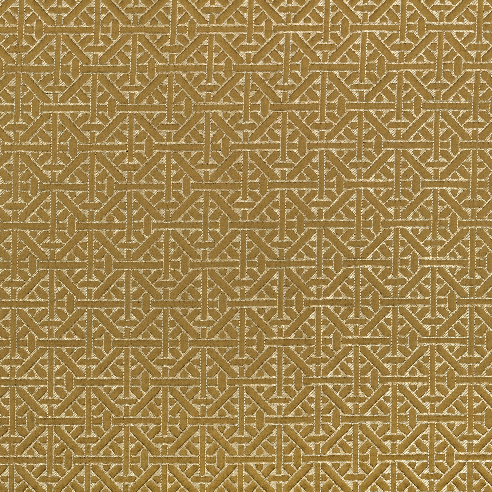 Muted olive geometric weave with pale khaki interlocking lines and tactile texture